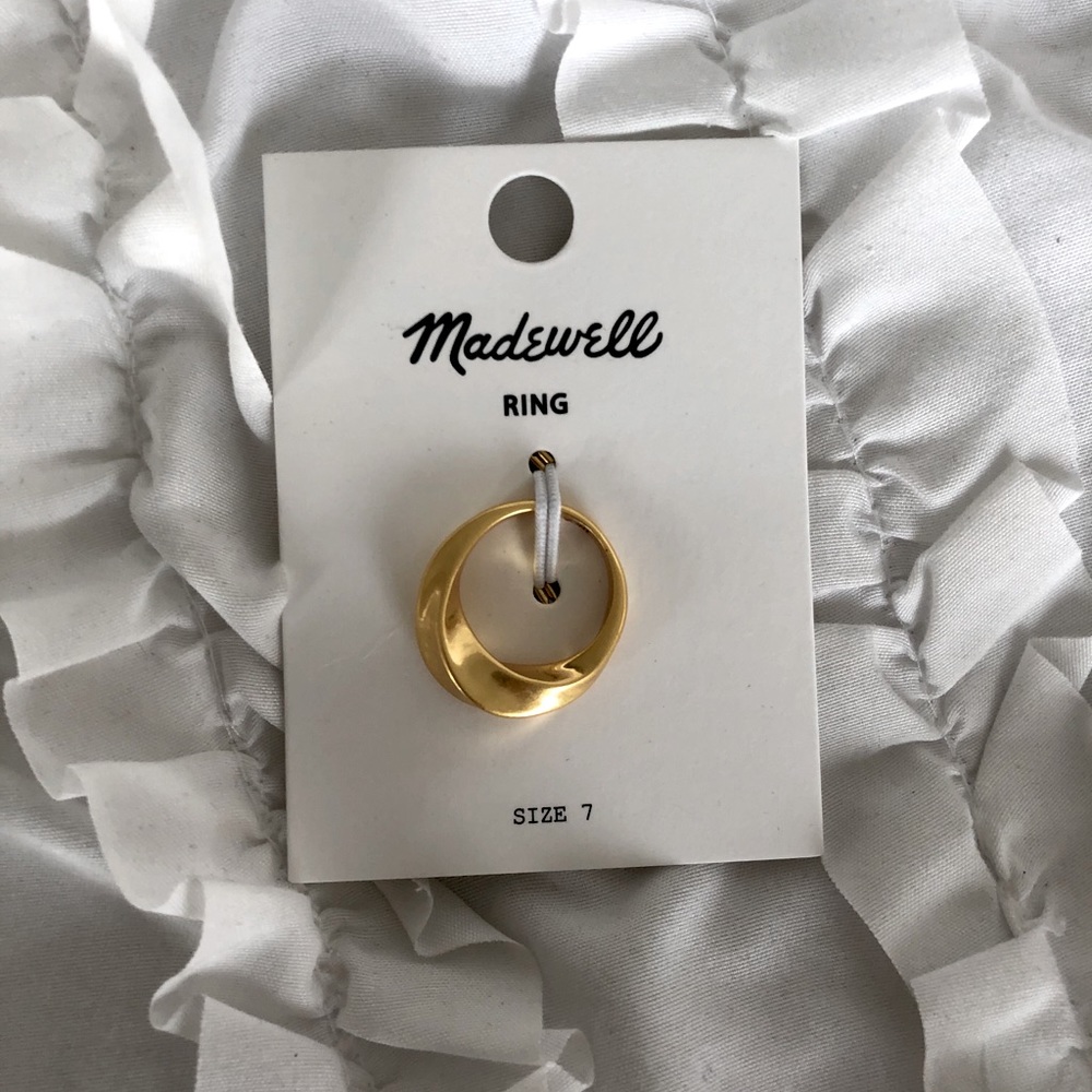 Madewell Gold Archway Ring Size 7